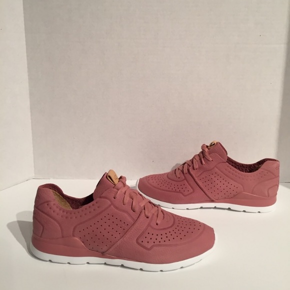 UGG Shoes - Ugg Tye Pink Dawn Leather Nubuck Leather Sneakers
